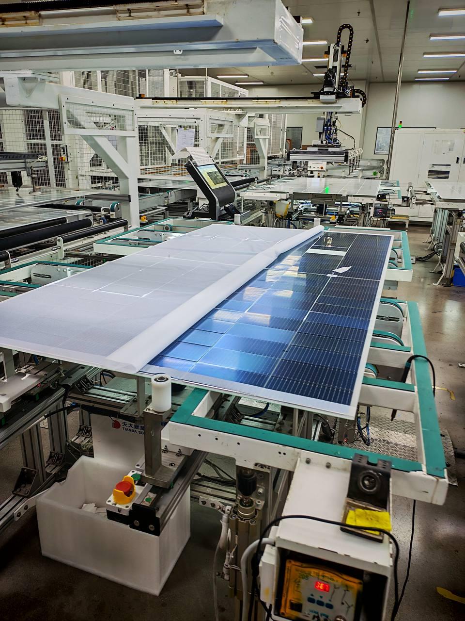 Workshop solar panel setup